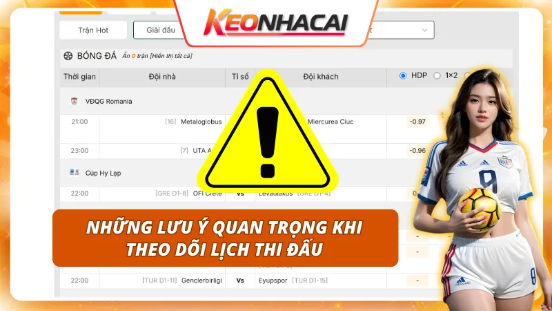 Lưu ý quan trọng khi đọc bảng tỷ lệ kèo